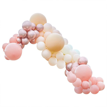 Ginger Ray® Arche de ballons Luxe Peach, Nude & Rose Gold