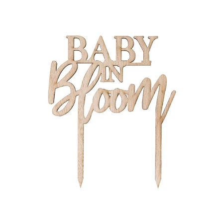 Ginger Ray® Décoration en bois pour gâteau Baby in Bloom