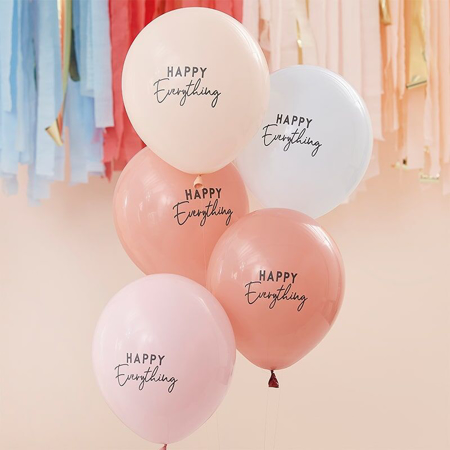 Photo de Ginger Ray® Lot de 5 ballons Muted Pastel Happy Everything