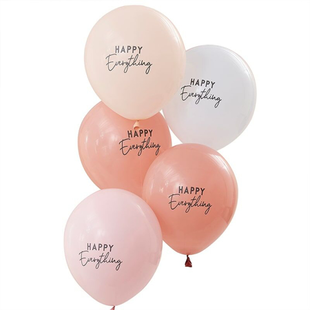 Ginger Ray® Lot de 5 ballons Muted Pastel Happy Everything