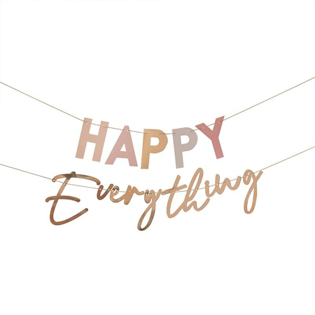Ginger Ray® Girlande "Happy Everything" Pastel and Gold 