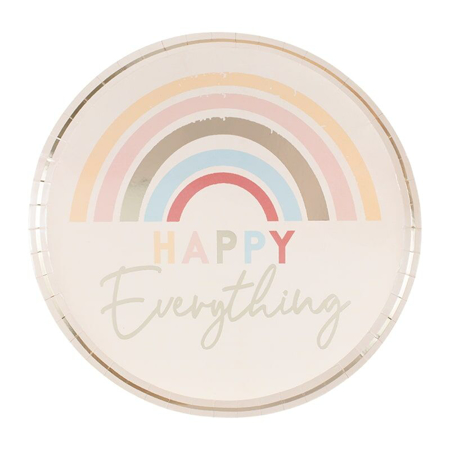 Ginger Ray® Assiettes en papier Happy Everything (8 pièces)