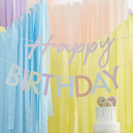 Photo de Ginger Ray® Guirlande Mix It Up Happy Birthday Pastel