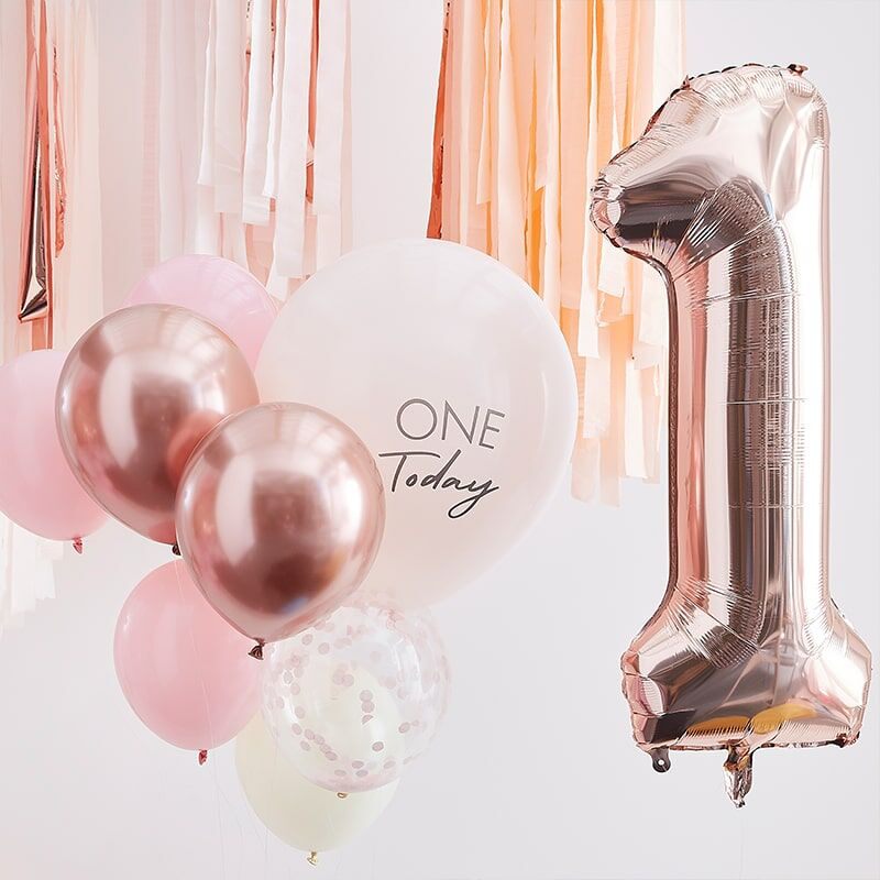 Photo de  Ginger Ray® Ballons  Mix It Up  Pink and Rose Gold 1 Today 