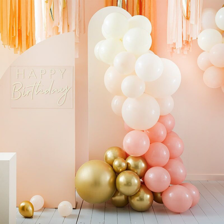 Photo de Ginger Ray® Arche de ballons Mix It Up Peach Gold