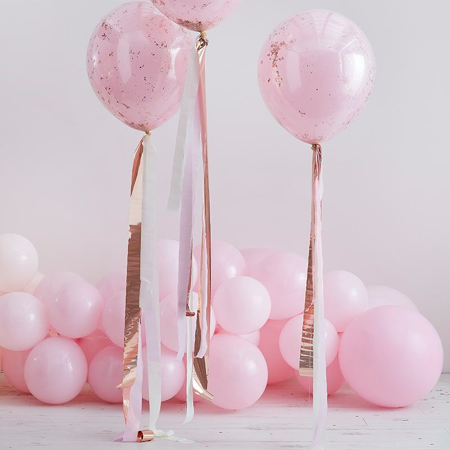 Photo de Ginger Ray® Ruban en papier pour ballons, Mix It Up Rose Gold and Pink 