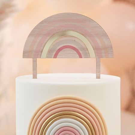 Photo de Ginger Ray® Décoration en bois pour gâteau Baby Happy Everything Rainbow