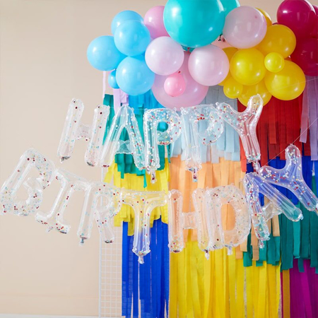 Photo de Ginger Ray® Guirlande gonflable Happy Birthday Mix It Up Rainbow