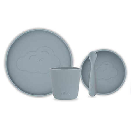 Jollein® Set de vaisselle en Silicone Storm Grey