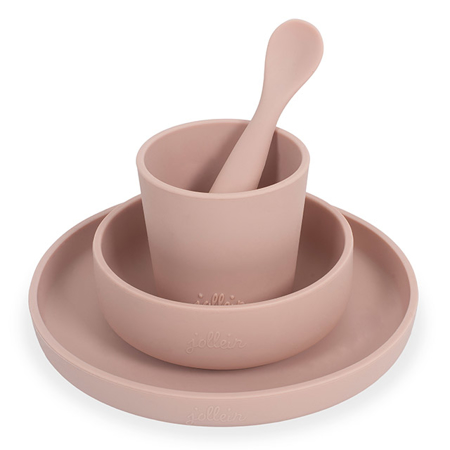 Photo de Jollein® Set de vaisselle en Silicone Pale Pink