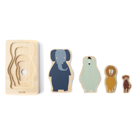 Trixie Baby® Puzzle en bois de 4 animaux