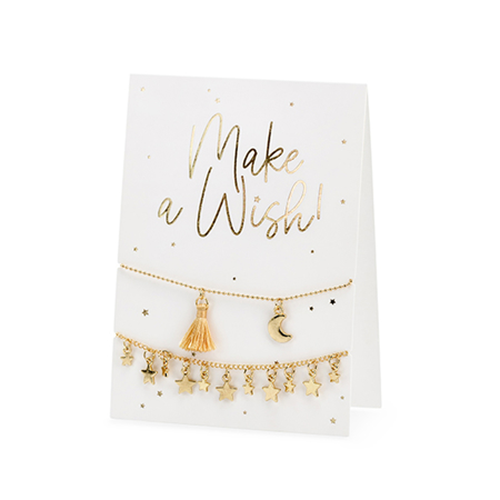 Photo de Party Deco® Carte "Make a  wish !" avec Bracelets