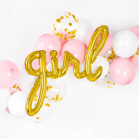 Party Deco® Ballon "Girl" Gold
