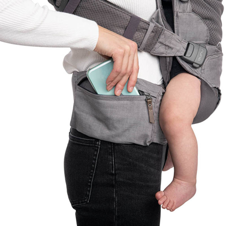 Porte-bébé Ergonomique avec Siège Capuche Amovible Coton Confortable  Respirant Réglable Cadeau Naissance pour Nouveau-Né 0-36 Mois