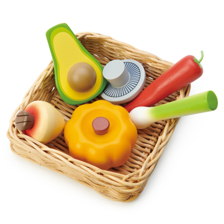 Photo de Tender Leaf Toys® Panier de légumes en bois Veggie