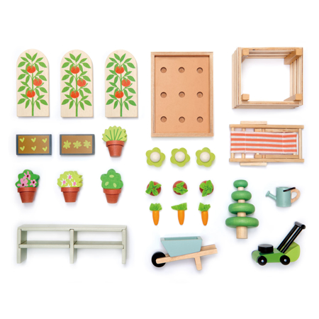 Tender Leaf Toys® Set serre et jardin en bois 