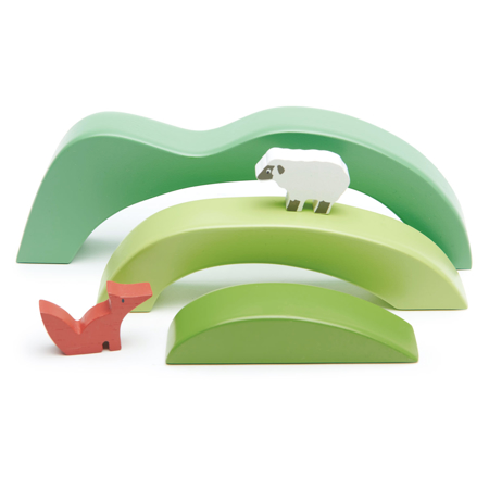 Photo de Tender Leaf Toys® Set collines vertes en bois - Green hills