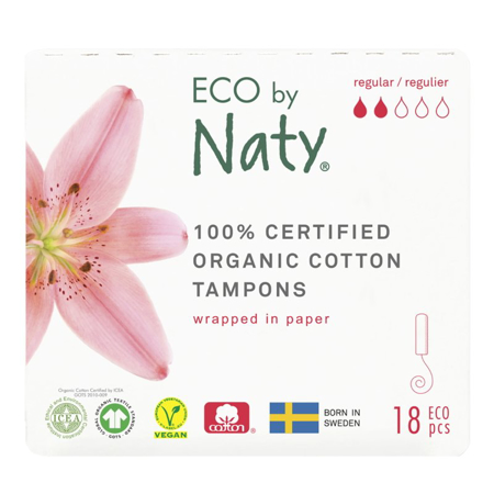 Eco by Naty® Tampons Médium 18 pièces