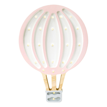 Photo de Little Lights® Lampe en bois faite à la main Montgolfière Powder Pink