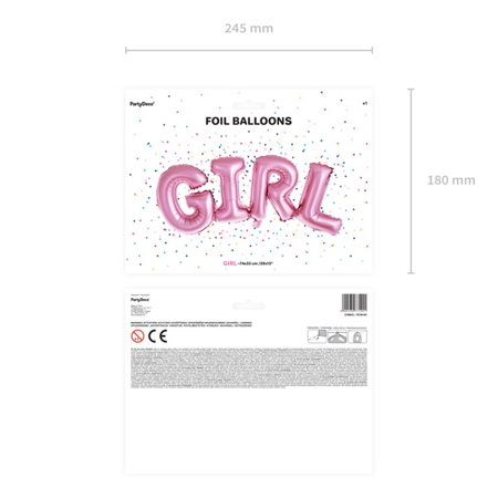 Party Deco® Ballon "Girl" Pink