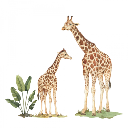 Photo de Yokodesign® Stickers muraux Safari Girafe XL