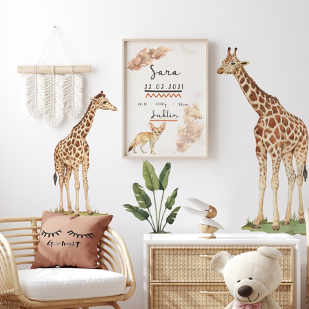 Yokodesign® Stickers muraux Safari Girafe XL