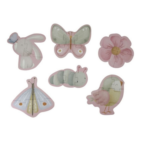 Little Dutch® PuzzleFlowers & Butterflies 6en1