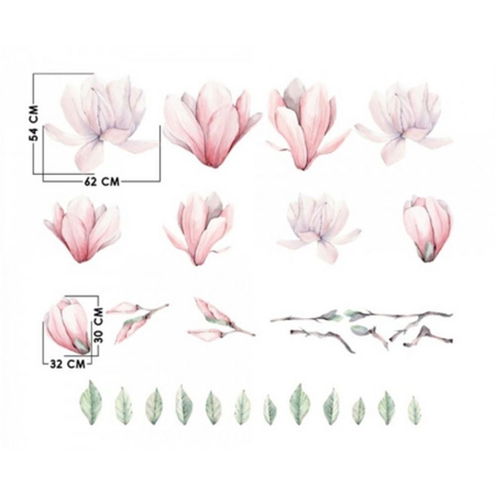 Yokodesign® Sticker mural Magnolias