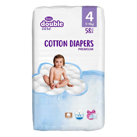 Photo de Violeta® Couches Cotton Touch 4 Maxi  (7-14 kg) 58 pièces