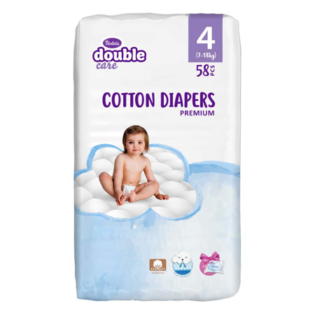Violeta® Couches Cotton Touch 4 Maxi  (7-14 kg) 58 pièces
