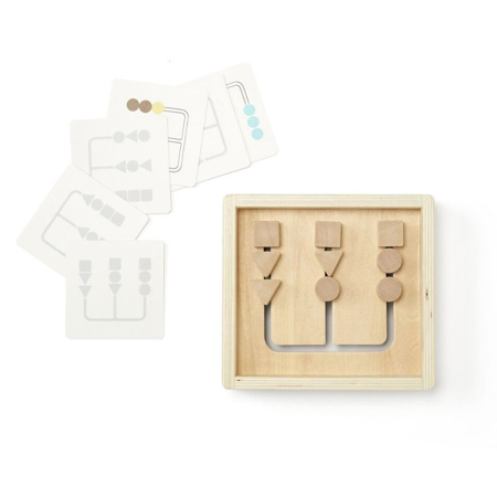 Kids Concept® Tableau de triage des couleurs et des formes  en bois - Nature