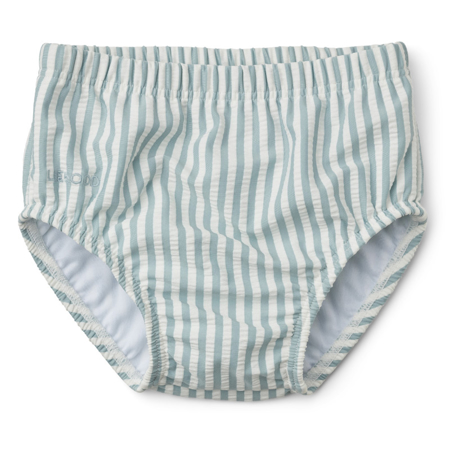 Photo de Liewood® Slip de bain bébé Anthony Stripe Sea Blue/White 56/62