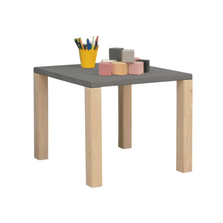 Photo de Benlemi® Table en bois pour enfants UCHEE Grey