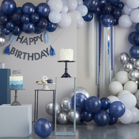 Photo de Ginger Ray® Pack de 40 ballons Navy, Blue & Grey 