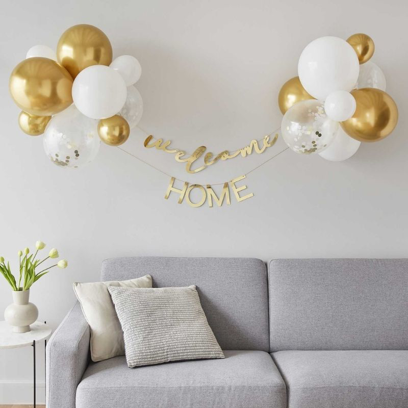 Photo de Ginger Ray® Banderole "Welcome Home"avec Ballons