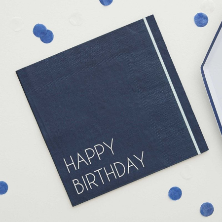 Photo de Ginger Ray® Serviettes en papier Happy Birthday