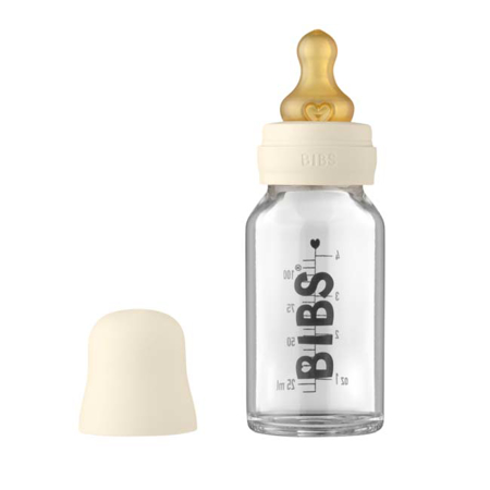 Bibs® Biberon en verre et son kit complet 110ml Ivory