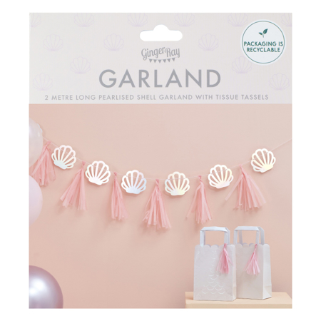 Ginger Ray® Guirlande Tassel et Coquillage Pink and Iridescent 