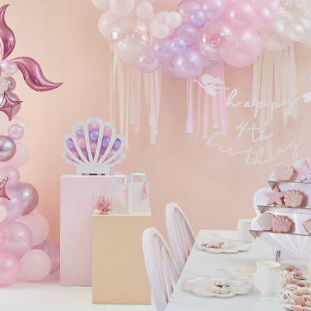 Photo de Ginger Ray® Gobelets en carton Iridescent & Pink Mermaid Shell