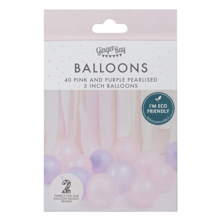 Photo de Ginger Ray® Pack de ballons mosaïque Pink & Lilac 