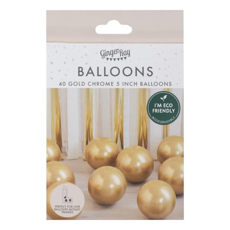 Ginger Ray® Pack de ballons mosaïque Gold Chrome