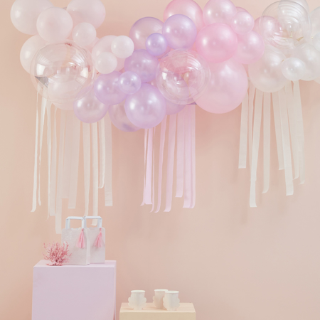 Photo de Ginger Ray® Kit d'arche de ballons Pastel, Pearl & Ivory 