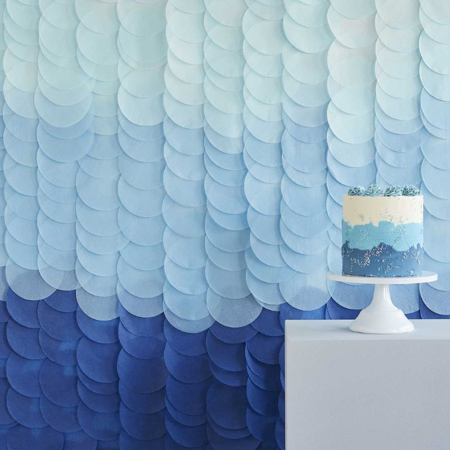Photo de Ginger Ray® Rideau décoratif en papier Blue Ombre