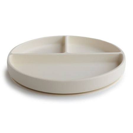 Mushie® Assiette en silicone Ivory