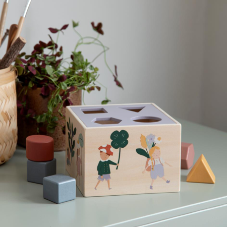 Sebra® Cube en bois avec des formes de Pixie Land