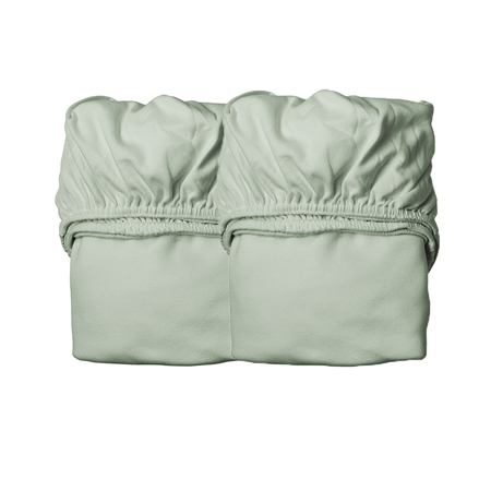 Photo de Leander® Drap housse pour lit de bébé, 2 pièces Sage Green 120x60