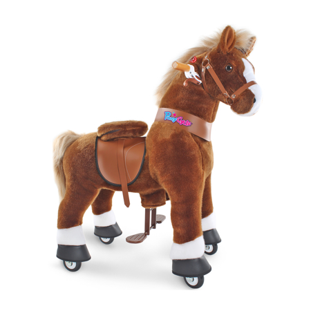 Photo de PonyCycle® Cheval sur roues Brown avec sabot Blanc (4-8A)