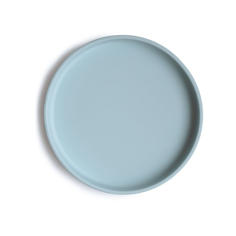 Assiette silicone ventouse light blue