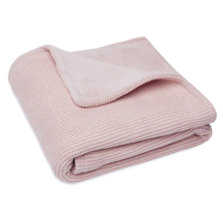 Jollein® Couverture Basic Knit 100x75 Pale Pink/Coral Fleece