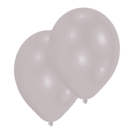 Photo de Amscan® 10 Ballons en latex  27,5 cm Metallic Silver